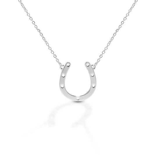 Plain Brass horseshoe necklace