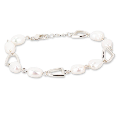 Pearl Stirrup Bracelet