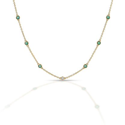 Kelly Herd Gold Turquoise Necklace