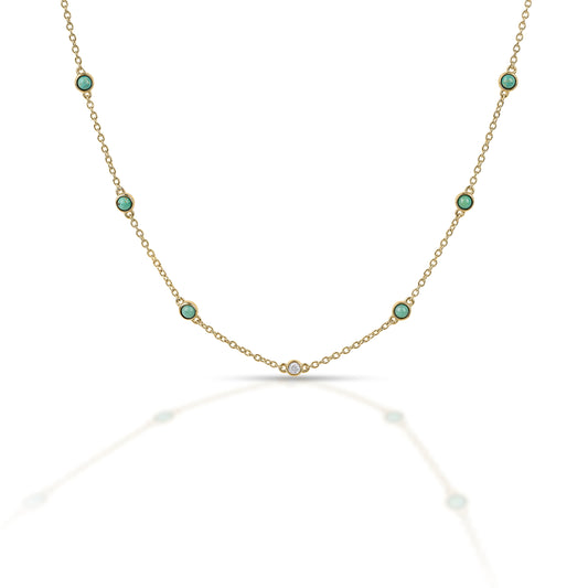 Kelly Herd Gold Turquoise Necklace