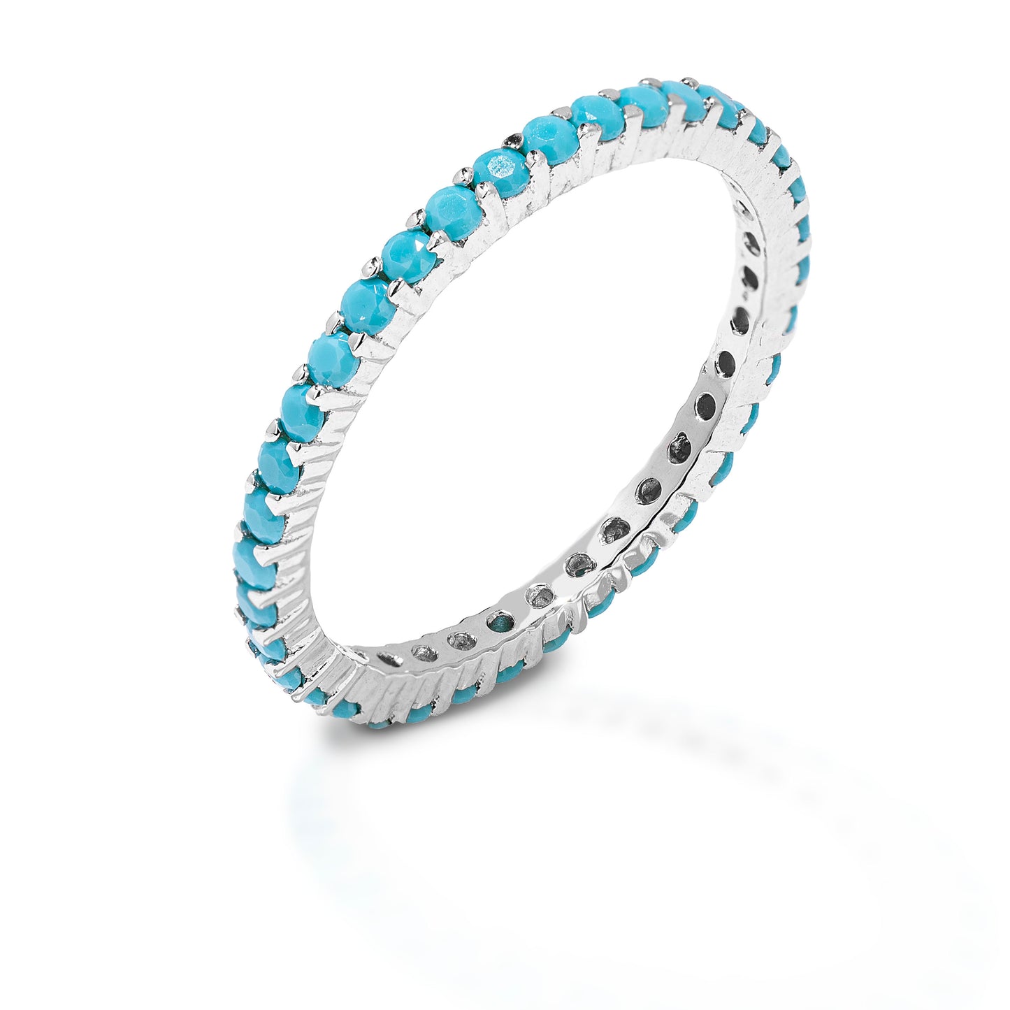Kelly Herd Sterling Silver Turquoise Anniversary Band