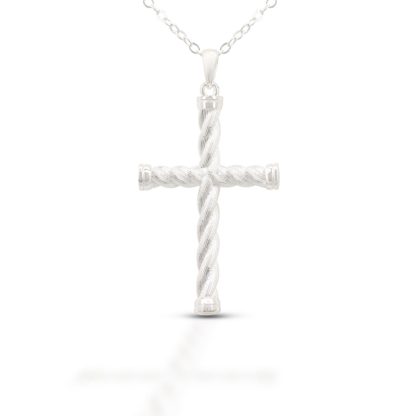 Brass Rope Cross Pendent