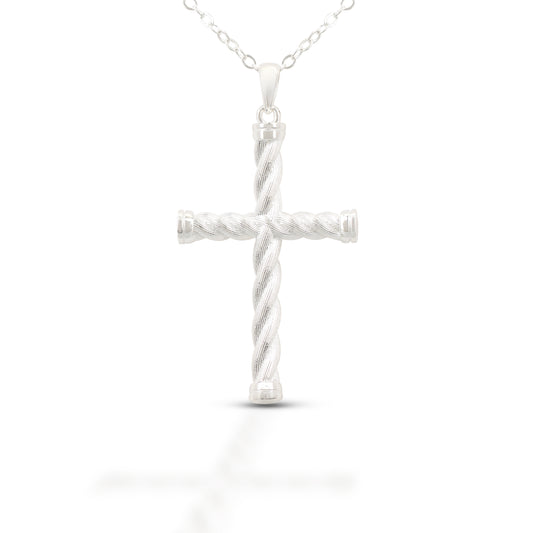 Brass Rope Cross Pendent