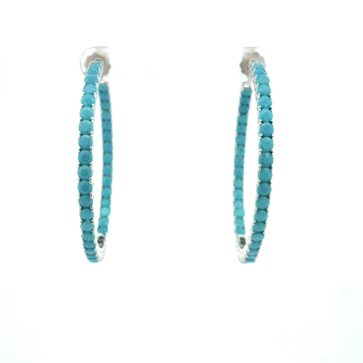 Kelly Herd Turquoise Hoop Earrings