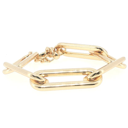Kelly Herd Brass Gold-Plated Paper Clip Bracelet