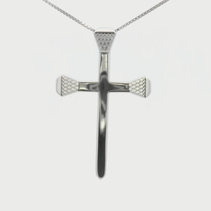 Kelly Herd Horseshoe Nail Cross Necklace - Sterling Silver