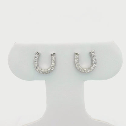 Kelly Herd PavÃƒÂ© Horseshoe Earrings - Sterling Silver