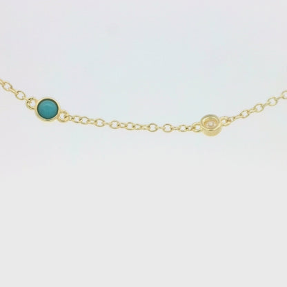 Kelly Herd Gold Turquoise Necklace