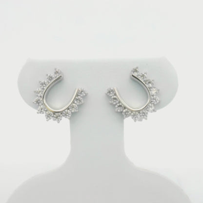 Kelly Herd French Clip/Post Back Horseshoe Earrings - Sterling Silver