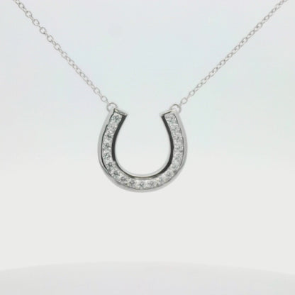 Kelly Herd Contemporary PavÃƒÂ© Horseshoe Necklace - Sterling Silver