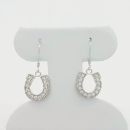 Kelly Herd Dangle Horseshoe Earrings - Sterling Silver