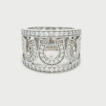 Kelly Herd Seven Horseshoe Ring - Sterling Silver