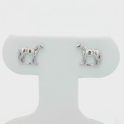 Kelly Herd Halter Horse Earrings - Sterling Silver
