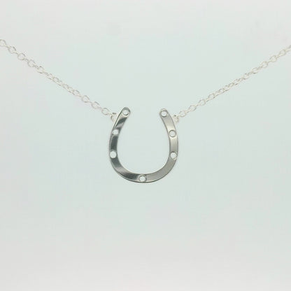 Silver plain Horseshoe Necklace