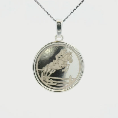 Brass Jumping Medallion Necklace