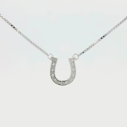 Kelly Herd PavÃƒÂ© Horseshoe Necklace - Sterling Silver
