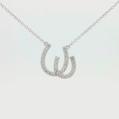 Kelly Herd Double Horseshoe Necklace - Sterling Silver