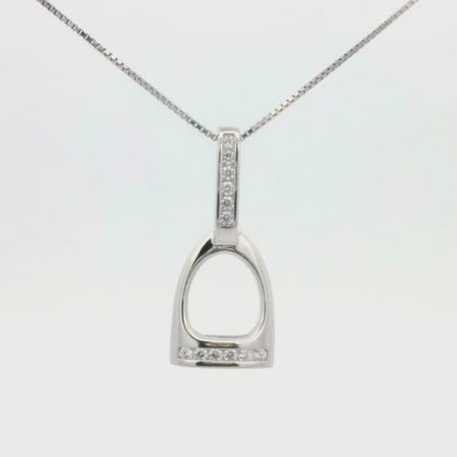 Kelly Herd Large English Stirrup Necklace - Sterling Silver