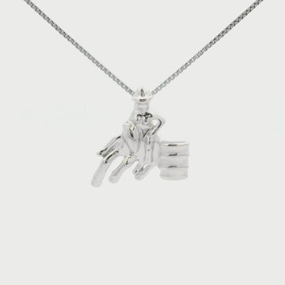 Kelly Herd Small Barrel Racing Pendant - Sterling Silver