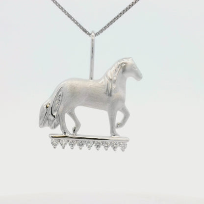 Kelly Herd Clear Stone Paso Fino Pendant - Sterling Silver
