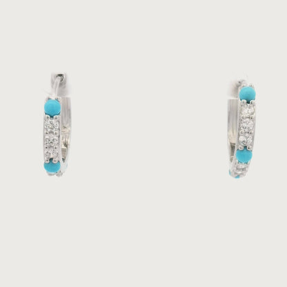 Kelly Herd Clear and Sleeping Beauty Hoop Earrings