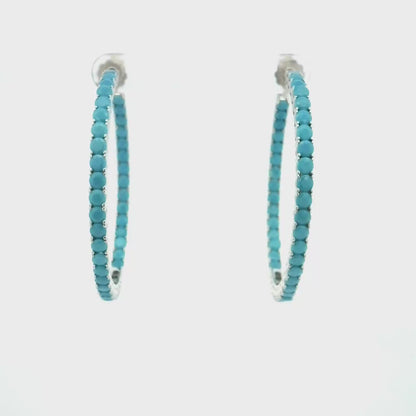Kelly Herd Turquoise Hoop Earrings