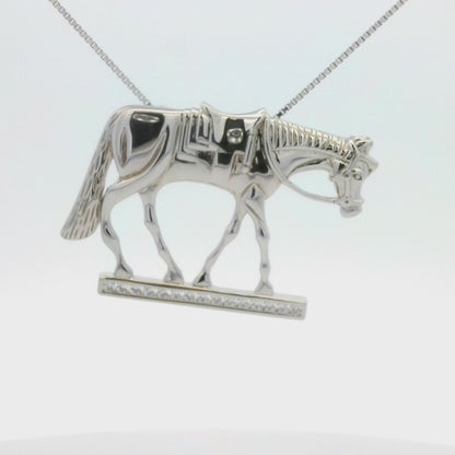 Kelly Herd Western Pleasure Horse Pendant - Sterling Silver