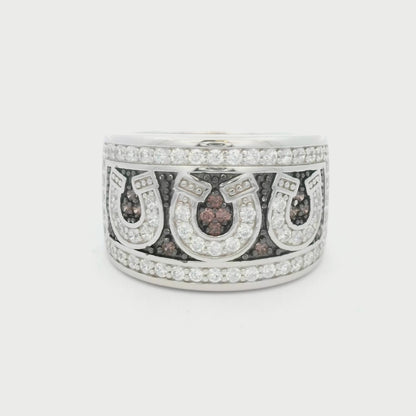 Kelly Herd Pavé Horseshoe Ring - Sterling Silver