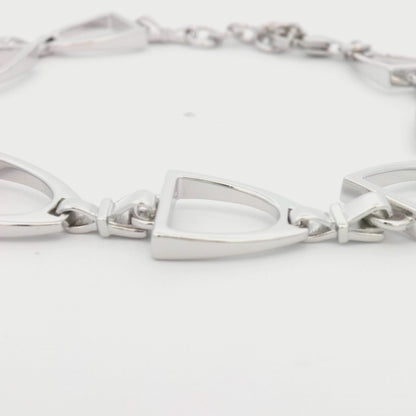 Kelly Herd Large English Stirrup Bracelet - Sterling Silver