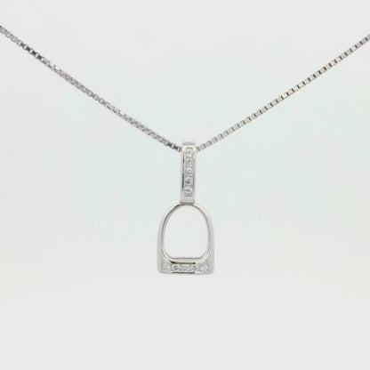 Kelly Herd Small English Stirrup Necklace - Sterling Silver