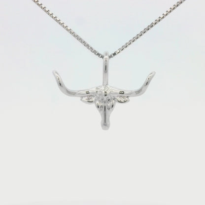 Kelly Herd Small Longhorn Necklace - Sterling Silver