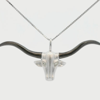 Kelly Herd Large Longhorn Necklace - Sterling Silver