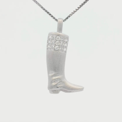 Kelly Herd English Boot Necklace - Sterling Silver