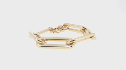 Kelly Herd Brass Gold-Plated Paper Clip Bracelet