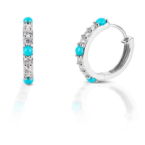 Kelly Herd Clear and Sleeping Beauty Hoop Earrings