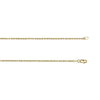 Kelly Herd 1.5mm Rope Chain - 14K Gold