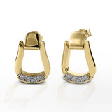 Kelly Herd Oxbow Stirrup Post Back Earrings - 14k Gold