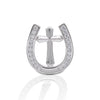 Kelly Herd Horseshoe Cross Tie Tack - Sterling Silver