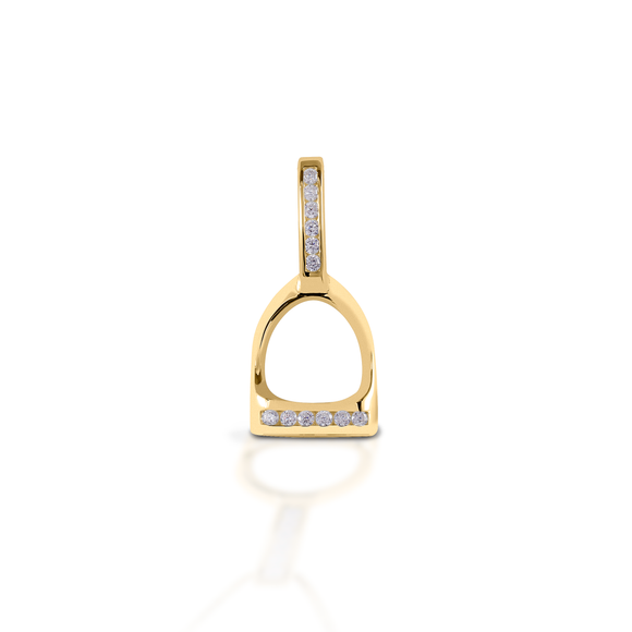 Kelly Herd Large English Stirrup Pendant - 14K Yellow Gold