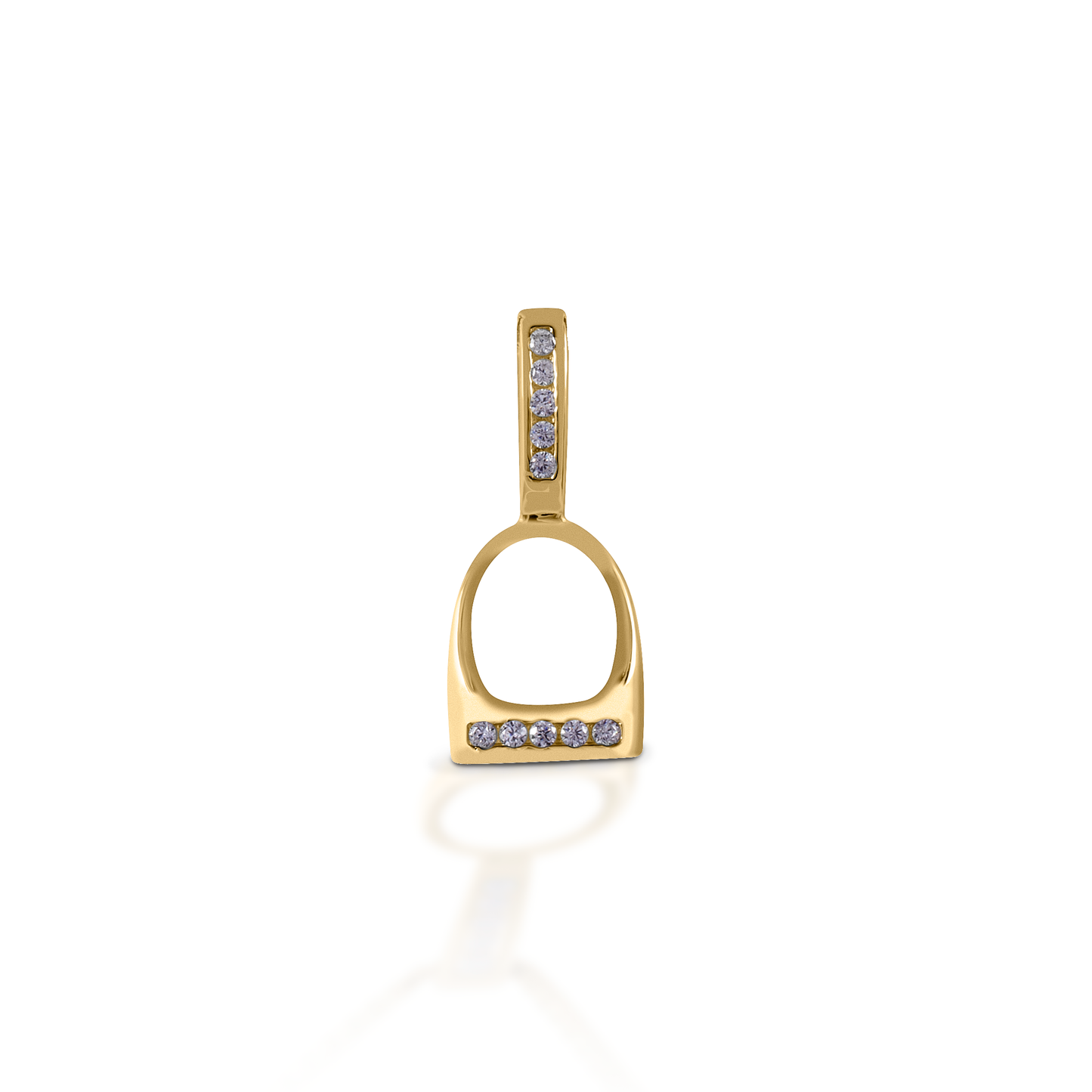 Kelly Herd Small English Stirrup Pendant - 14K Yellow Gold