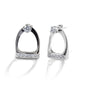 Kelly Herd Stud Earrings with Large English Stirrup Jackets - Sterling Silver