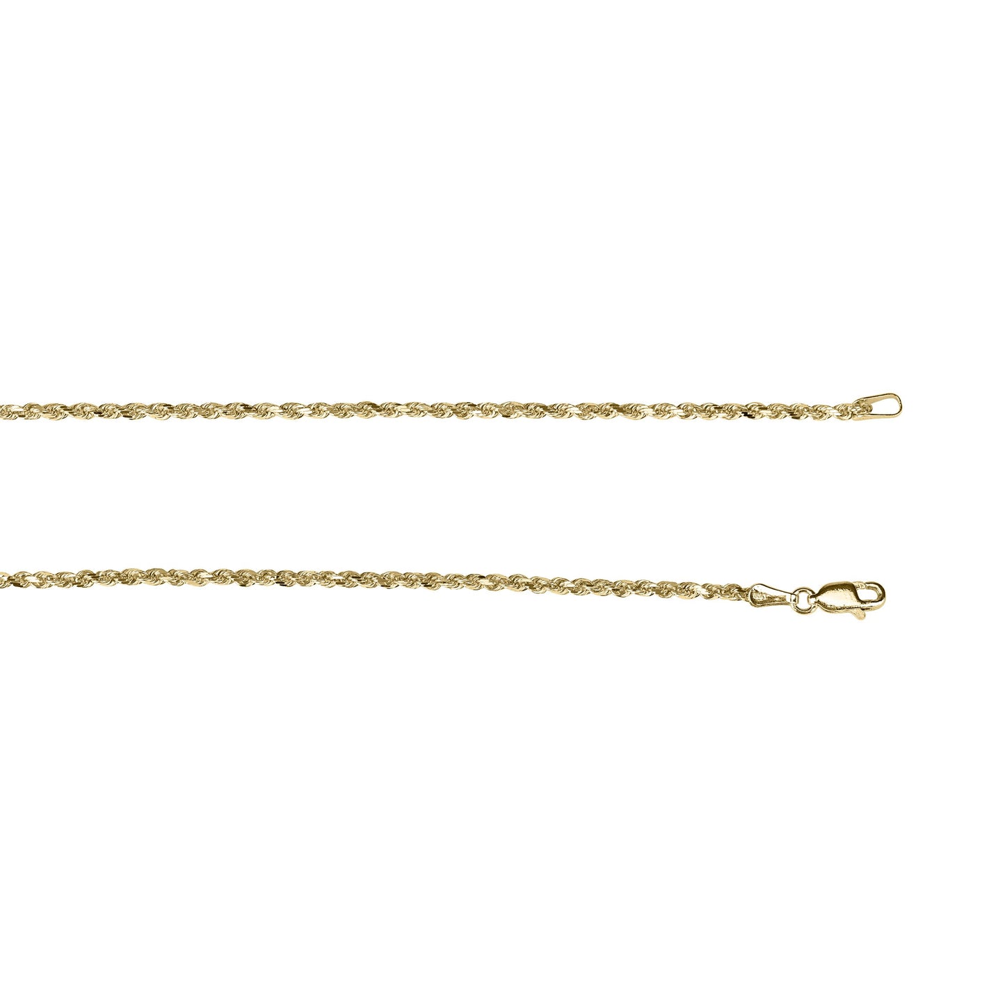 Kelly Herd 2.4mm Rope Chain - 14K Gold