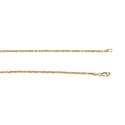 Kelly Herd 2.4mm Rope Chain - 14K Gold