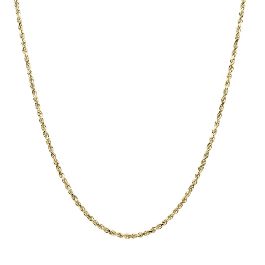 Kelly Herd 2.4mm Rope Chain - 14K Gold