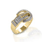 Kelly Herd Clear PavÃƒÂ© Buckle Ring - 14k Gold