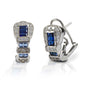 Kelly Herd Blue Ranger Style Buckle Earrings - 14k Gold