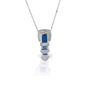 Kelly Herd Blue Ranger Style Buckle Pendant - Sterling Silver