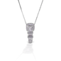 Kelly Herd Clear Ranger Style Buckle Necklace - Sterling Silver