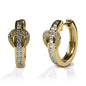 Kelly Herd Clear Contemporary Buckle Hoop Earrings - 14k Gold