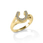 Kelly Herd Offset Horseshoe Ring - 14k Gold